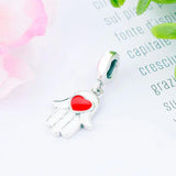 Enamel Palm Dangle Charms 925 Sterling Silver DIY Jewelry Making