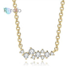 925 Silver Cluster Crystal Necklace for Women