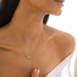 925 Silver Cluster Crystal Necklace for Women