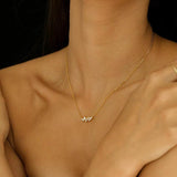 925 Silver Cluster Crystal Necklace for Women