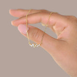 925 Silver Cluster Crystal Necklace for Women