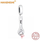 925 Silver Dad Son Grandad Wrench Dangle Charm