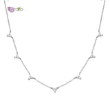 Women's 925 Silver CZ Necklace High Class Jewelry