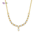 Women's 925 Silver CZ Necklace High Class Jewelry