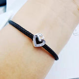 925 Silver Mother & Child Heart Charms for Bracelet Necklace