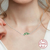 925 Silver Leaves Collarbone Necklace Choker