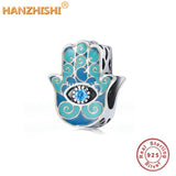 925 Silver Guardian Hand Eye Charm Bead for Bracelet Necklace