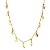 Bohemian Moon Necklace 925 Silver Gift for Women