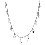 Bohemian Moon Necklace 925 Silver Gift for Women