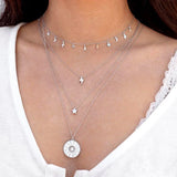Bohemian Moon Necklace 925 Silver Gift for Women