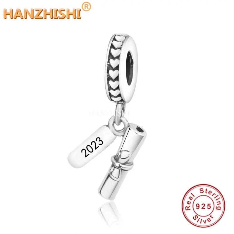 925 Sterling Silver Graduation Dangle Charms Bead for Bracelet Necklace