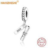925 Sterling Silver Graduation Dangle Charms Bead for Bracelet Necklace