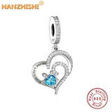 925 Silver Heart Pendant Charms Enjoy Life's Journey