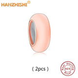 2pcs 925 Sterling Silver Stopper Silicon Beads Charm