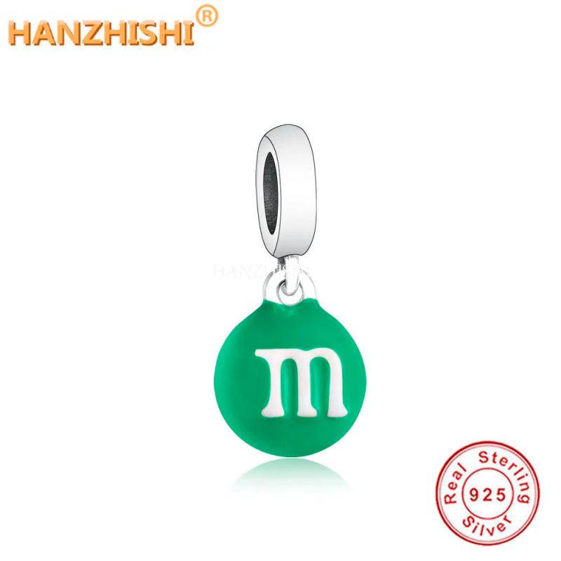 Food Series 925 Silver Beans Dangle Beads Charms Bracelet Making