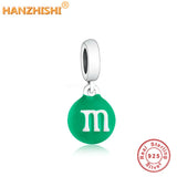 Food Series 925 Silver Beans Dangle Beads Charms Bracelet Making