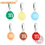 Food Series 925 Silver Beans Dangle Beads Charms Bracelet Making