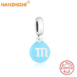Food Series 925 Silver Beans Dangle Beads Charms Bracelet Making