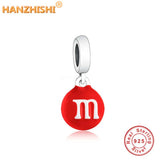 Food Series 925 Silver Beans Dangle Beads Charms Bracelet Making