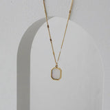 Vintage Hexagon Geometric Sequins Chain Necklace
