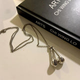 925 Silver Retro Long Chain Music Bluetooth Earphones Choker Necklace
