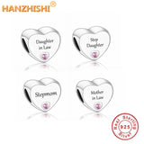 925 Silver Stepmom Mother/Daughter In Law Charm Bead Bracelet Necklace