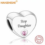 925 Silver Stepmom Mother/Daughter In Law Charm Bead Bracelet Necklace