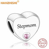 925 Silver Stepmom Mother/Daughter In Law Charm Bead Bracelet Necklace