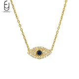 925 Silver Evil Eye Clavicle Chain Necklace High Jewelry