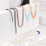 Pink Freshwater Pearl Chain Necklace Women Jewelry Orange Chocker
