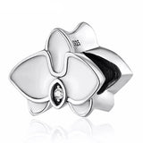 S925 Silver Dangle Petas Clover Lucky Charm Bead for Women Bracelet Bangle