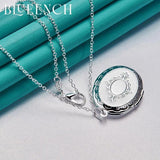 925 Silver Flip Pendant Necklace 16-30 Inch Chain for Women's Wedding Party