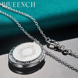 925 Silver Flip Pendant Necklace 16-30 Inch Chain for Women's Wedding Party