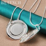 925 Silver Flip Pendant Necklace 16-30 Inch Chain for Women's Wedding Party