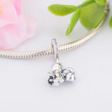 925 Silver Couple Boy Girl Love Kiss Hug Bead Charm Bracelet