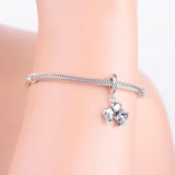 925 Silver Couple Boy Girl Love Kiss Hug Bead Charm Bracelet