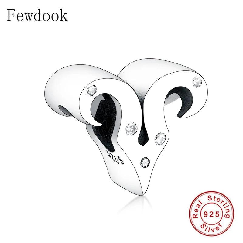 925 Silver Zodiac Symbol Bead Charm Bracelet for Women