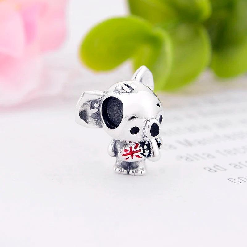 925 Sterling Silver Enamel Australia Flag Surfing Koala Bead