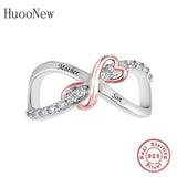 925 Silver Heart Infinity Mother-Son Charm Bracelet Bead