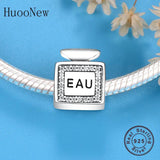 925 Sterling Silver EAU Perfume Zircon Beads Charm Bracelet