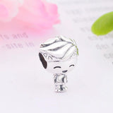 925 Silver Boy Skateboard Shirt Dress Bead Charm Bracelet