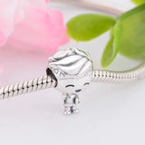 925 Silver Boy Skateboard Shirt Dress Bead Charm Bracelet