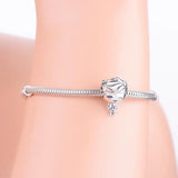 925 Silver Boy Skateboard Shirt Dress Bead Charm Bracelet