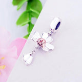 925 Sterling Silver Rose Ladybug Bead Pendant