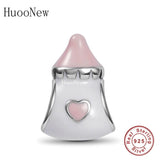 925 Silver Baby Pacifier Bottle Bead Charm Bracelet