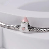 925 Silver Baby Pacifier Bottle Bead Charm Bracelet