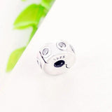 925 Sterling Silver Zircon Stopper Clips Bead for Charm Bracelet