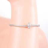 925 Sterling Silver Zircon Stopper Clips Bead for Charm Bracelet