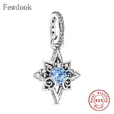 925 Sterling Silver Zircon Star Pumpkin Car Bead for Women Berloque