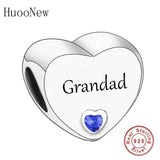 925 Sterling Silver Love Grandad Charm Bead for Bracelet